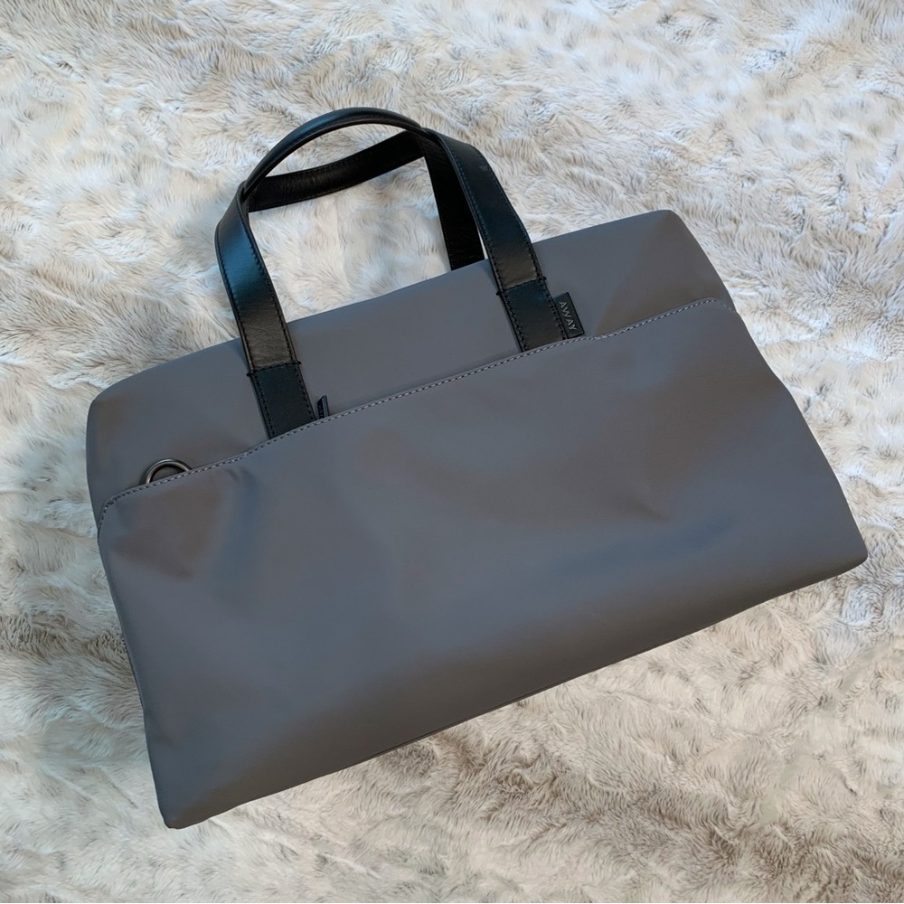 AWAY Everywhere Bag, Grey/Black, Waterproof Nylon/Leather, Like New!